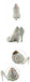 Popular Sparkly Crystal High Heels Pointed Toe White Wedding Bridal Shoes, SY0130