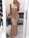 Sheath High Neck Sequied Evening Dresses ,Cheap Prom Dresses,PDY0594