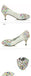 Popular Sparkly Crystal High Heels Pointed Toe White Wedding Bridal Shoes, SY0130