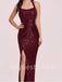 Sexy Halter Side slit Mermaid Prom Dresses, PDS0482