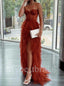 Sexy Sweetheart Side slit Sleeveless A-line Prom Dresses,PDS0590