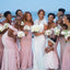 Off-shoulder Mermaid Elegant Simple Pretty Long Bridesmaid Dresses,BDS0226