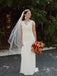 New V-neck Mermaid Short Sleeve Long Wedding Dresses, WDS0083