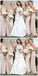 Spaghetti Straps Cheap Long Sequin Gold Bridesmaid Dresses With Sleeves, WGY0285