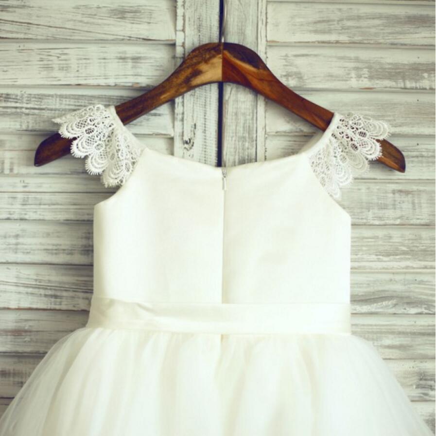 Ivory Lovely Tulle Cheap Flower Girl Dresses, Weding Little Girl Dresses, FGY0136
