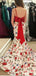 Two Piece Spaghetti Straps Red Prom Dress,Cheap Prom Dresses,PDY0553