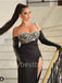 Elegant Sweetheart One-shoulder Side slit Mermaid Prom Dresses , PDS0345