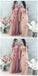 Sequin Bodice Tulle Skirt Cheap Long Bridesmaid Dresses With Sleeves, WGY0284