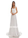 Simple Ivory A-Line Open Back Handmade Lace Wedding Dresses, WDY0187