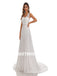 Simple Ivory A-Line Open Back Handmade Lace Wedding Dresses, WDY0187