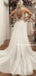 Popular V-neck A-line Beading V Back Long Wedding Dresses. WDS0106