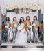 Mismatched Halter Sleeveless Elegant Simple Long Mermaid Dressess, BDS0291
