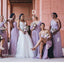 Mismatched One shoulder Sleeveless Elegant Simple Long Sheath Dressess, BDS0292