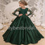 Beautiful Long sleeves Soft satin A Line Flower Girl Dresses, FGS0034