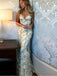 Mermaid Spaghetti Straps V-neck Prom Dress ,Cheap Prom Dresses,PDY0556