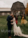 Simple Long sleeves Mermaid Lace applique Wedding Dresses, WDY0228