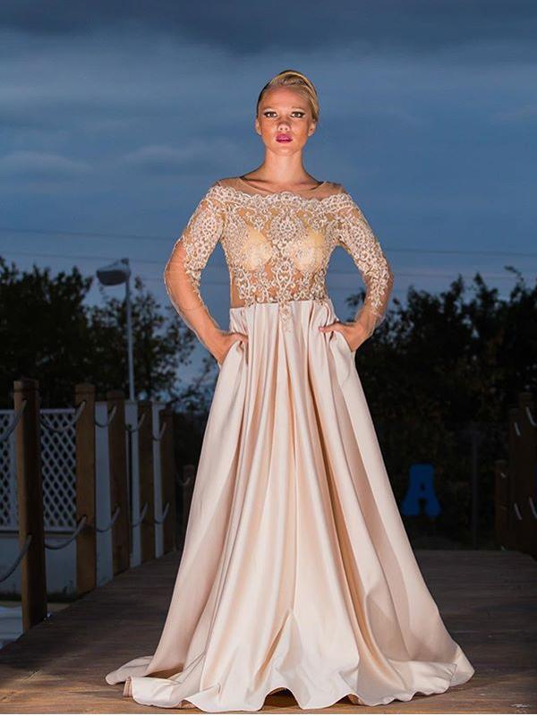 Off-the-Shoulder Ivory Lace Evening Dresses ,Cheap Prom Dresses,PDY0614