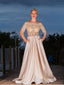 Off-the-Shoulder Ivory Lace Evening Dresses ,Cheap Prom Dresses,PDY0614