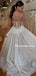 Lovely Spaghetti Straps Side Slit Long Wedding Dresses,WDS0125