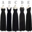 Mismatched Styles Black Chiffon Bridesmaid Dresses,Cheap Bridesmaid Dresses,WGY0352