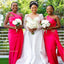 Mermaid One-shoulder Elegant Simple Pretty Long Bridesmaid Dresses,BDS0233