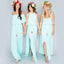 Mismatched Different Styles Side Split Mint Chiffon Bridesmaid Jumpsuit,Cheap Bridesmaid Dresses,WGY0351