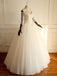 Off Shoulder Long Sleeve Beaded A-line Lace Long Custom Cheap Wedding Dresses,WDY0172
