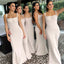 Spaghetti Straps Mermaid Charming Long Bridesmaid Dresses, BDS0168