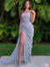 Pupular Spaghetti Straps Mermaid Simple Side Slit Prom Dresses PDS0316