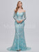 Elegant V-neck Off shoulder Mermaid Prom Dresses,PDS0521