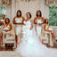 Sexy Gold Simple Mermaid Long Bridesmaid Dresses, BDS0132