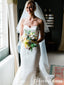Simple Sweetheart Long Cheap Satin Wedding Dresses With Applique, TYP0016