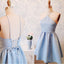 Halter Simple Cute Cheap Blue Homecoming Dresses 2018, BDY0204