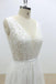 Simple V Neck Lace Cheap A-line Wedding Dresses Online, WDY0240