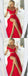 Red Two Pieces Side Slit Off Shoulder Floor-Length Prom Dresses,PDY0159