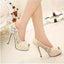 Hand Made High Heels Fish Toe Lace Sexy Wedding Bridal Shoes, SY0110