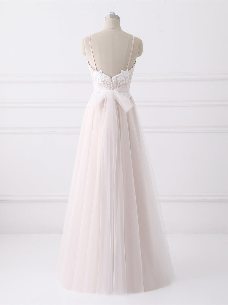Spaghetti Straps Sweetheart A-line Cheap Wedding Dresses Online, WDY0210