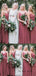 A-line Dusty Rose Chiffon Bridesmaid Dresses,Cheap Bridesmaid Dresses,WGY0398