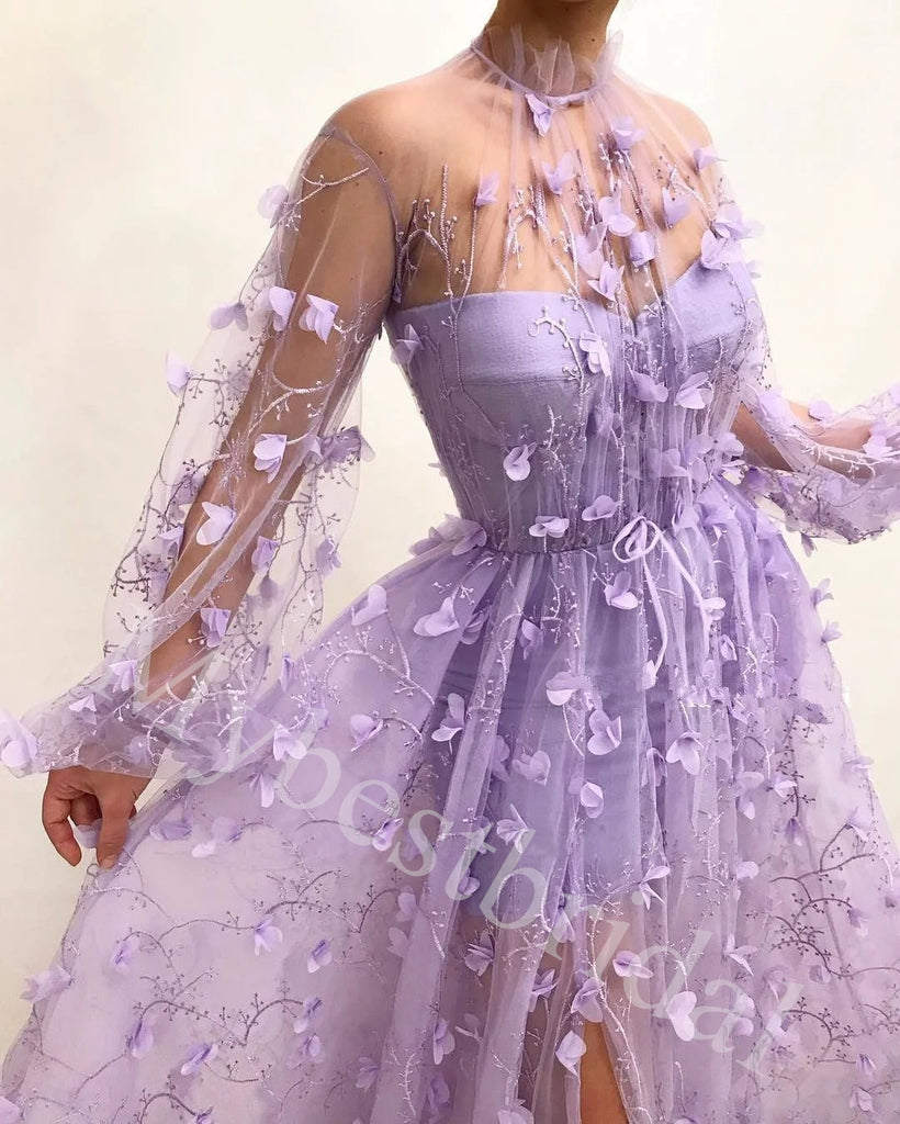 Sexy Sweetheart Long sleeves A-line Long Prom Dress,PDS1037