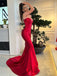 Sexy Sweetheart Mermaid Satin Red Long Prom Dresses PDS0293