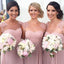 Pink Scoop Custom Made Chiffon Long Bridesmaid Dresses, WGY0288