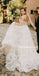 Long Sleeves Lace Sweetheart A-line Beach Wedding Dresses Online,WDY0249