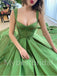 Elegant Sweetheart Spaghetti straps Side slit A-line Prom Dresses,PDS0563