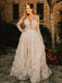 Long Sleeves Lace Sweetheart A-line Beach Wedding Dresses Online,WDY0249