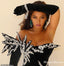 Sexy One Shoulder Long Sleeves Black Sexy High Side Slit Mermaid Long Cheap Beaded Prom Dresses, PDS0064
