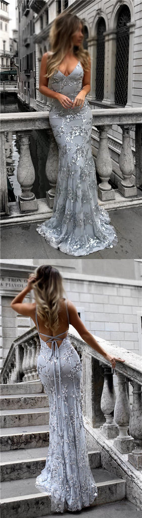 Sequin Silver Sparkly Mermaid Popular Newest Prom Dresses, Fashion Gown, Evening Dresses, PDY0102
