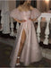 Elegant Sweetheart Side slit A-line Prom Dresses,PDS0854