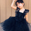 Navy Blue Tulle Flower Girl Dress with Ruffles,Cheap Flower Girl Dresses ,FGY0235