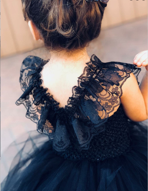 Navy Blue Tulle Flower Girl Dress with Ruffles,Cheap Flower Girl Dresses ,FGY0235