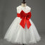 Ivory Online Princess Flower Girl Dresses, Weding Little Girl Dresses with Pink Bow, FGY0139